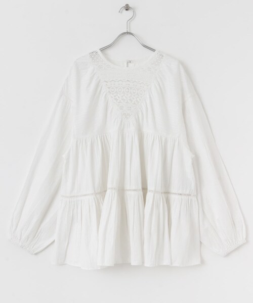 SENSE OF PLACE by URBAN RESEARCH（センスオブプレイスバイアーバンリサーチ）の「インドレースティアードチュニック（チュニック・レディース・OFF WHITE/BLUE/BLACK・one）」の16枚目の写真