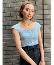 EMODA | ワイドストラップニットタンクトップ(タンクトップ)