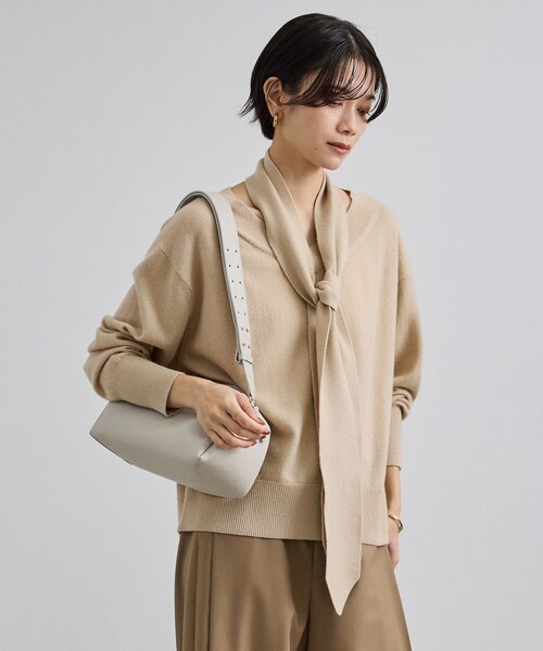 ADAM ET ROPE'（アダムエロペ）の「WOOL/CASH ウールカシミヤストール（ストール/ショール・レディース・ベージュ・F）」の6枚目の写真