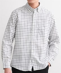 nissen | オックス素材チェックボタンダウンシャツ(シャツ/ブラウス)