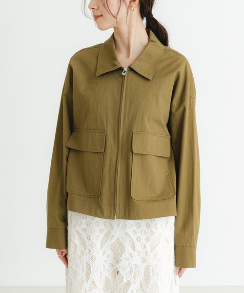 URBAN RESEARCH（アーバンリサーチ）の「コットンナイロンジップブルゾン（ブルゾン・レディース・KHAKI/IVORY・FREE）」の22枚目の写真