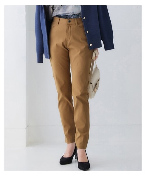 nissen（ニッセン）の「ストレッチスキニーパンツ【吸汗速乾・抗菌防臭・静電防止・UVカット】（パンツ・レディース・キャメルベージュ/ネイビー/黒/グレンチェック・S/M/L/LL）」の17枚目の写真