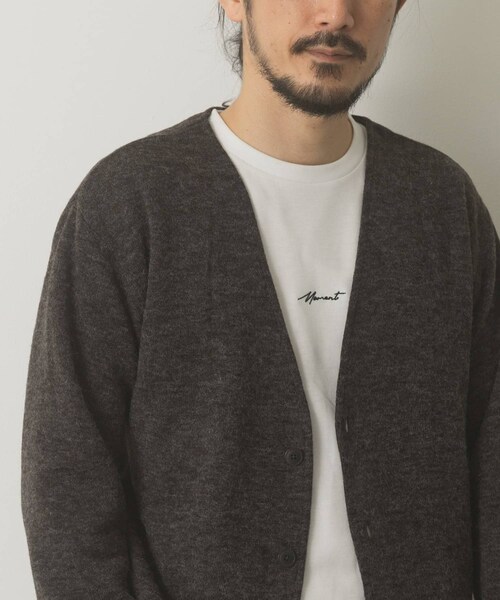 ITEMS URBANRESEARCH（アイテムズ アーバンリサーチ）の「キモウメランジカーディガン＋長袖刺繍Tセット（Tシャツ/カットソー・メンズ・BLU/BEG/BRN/BLK・M/L）」の6枚目の写真