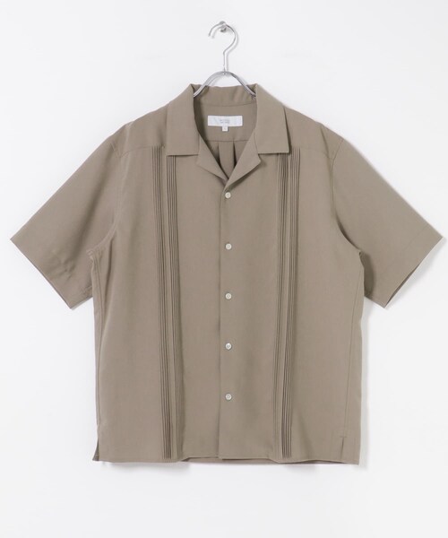 URBAN RESEARCH ROSSO（アーバンリサーチロッソ）の「『セットアップ対応』『防シワ』サマーウール調キューバシャツ（シャツ/ブラウス・メンズ・BEIGE/GRAY・M）」の3枚目の写真