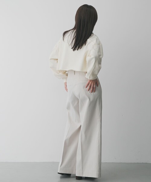 SENSE OF PLACE by URBAN RESEARCH（センスオブプレイスバイアーバンリサーチ）の「スタッズピグメントカットトップ（スウェット・レディース・CHARCOAL/IVORY/BROWN・One）」の10枚目の写真