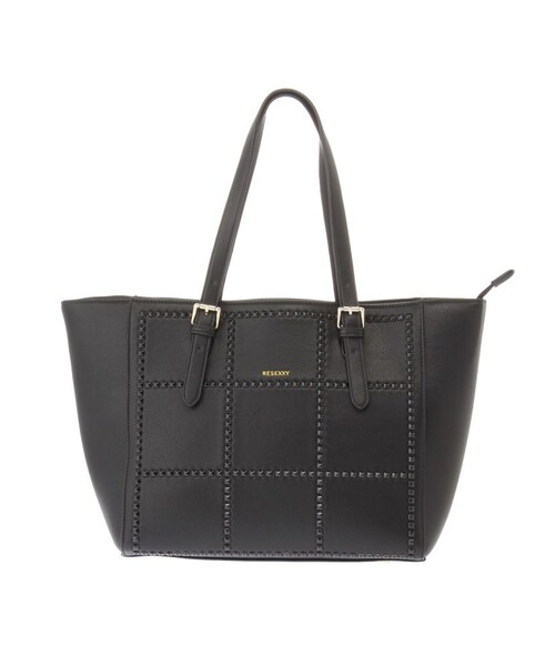 RESEXXY（リゼクシー）の「ブロックスタッズトートBAG（トートバッグ・レディース・ブラック/ミックス・F）」の2枚目の写真