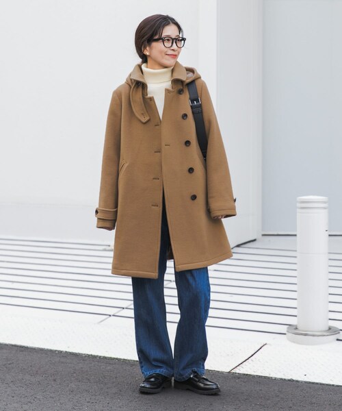 URBAN RESEARCH DOORS(アーバンリサーチドアーズ)の「ショールカラー2WAYロングコート(テーラードジャケット・レディース・CAMEL/NAVY・S/M)」の19枚目の写真