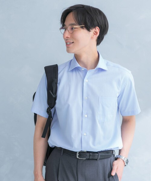 URBAN RESEARCH DOORS(アーバンリサーチドアーズ)の「LIFE STYLE TAILOR セミワイド半袖シャツ(シャツ/ブラウス・メンズ・WHITE/BLUE/NAVY-ST・37/39/41/43)」の21枚目の写真