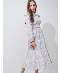 MERCURYDUO | ミスティプリントプリーツデザインワンピース(ワンピース)