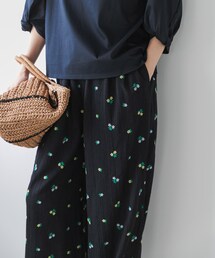 URBAN RESEARCH DOORS | フラワー刺繍イージーパンツ(その他パンツ)
