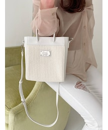 GYDA | MIXマテリアル2WAYミニバッグ(ハンドバッグ)