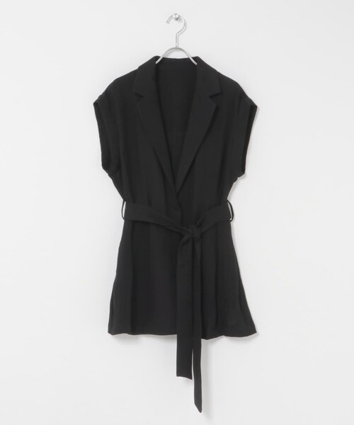 URBAN RESEARCH ROSSO（アーバンリサーチロッソ）の「ベルテッドウエストシェイプジレ（ベスト・レディース・BLACK/L.BEIGE・Free）」の7枚目の写真