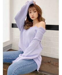 GYDA | VネックグラインダーLOOSE ニット TOPS(ニット/セーター)