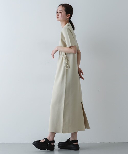 SENSE OF PLACE by URBAN RESEARCH（センスオブプレイスバイアーバンリサーチ）の「『洗濯可』フォルムニットワンピース（ワンピース・レディース・BLACK/IVORY/BROWN・COMPACT/One）」の7枚目の写真
