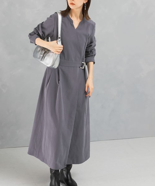 URBAN RESEARCH ROSSO（アーバンリサーチロッソ）の「スエードライクカシュクールワンピース（ワンピース・レディース・BLUE/ORANGE/BLACK・FREE）」の13枚目の写真