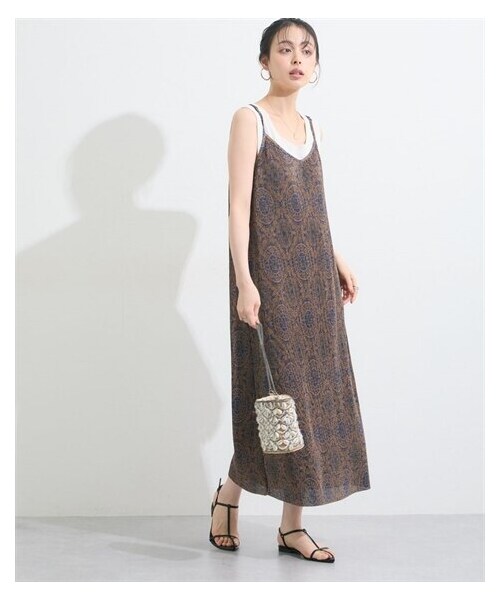 nissen（ニッセン）の「即映えプリーツキャミワンピース＜大きいサイズ有＞（ワンピース・レディース・黒無地/ペイズリー/ダルメシアン・M/L/LL/3L/4L/5L/6L）」の17枚目の写真