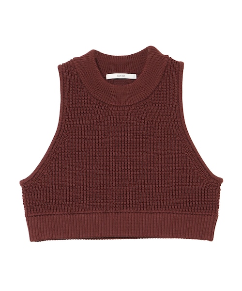 UN3D.(アンスリード)の「WAFFLE SHORT KNIT VEST(ニット/セーター・レディース・グレー/ブラック/ブラウン・F)」の22枚目の写真
