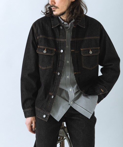 ITEMS URBANRESEARCH（アイテムズ アーバンリサーチ）の「『セットアップ対応』SOFT FEEL DENIM 2NDジャケット（デニムジャケット・メンズ・BLACK/GRAY/INDIGO BLU・M/L）」の16枚目の写真