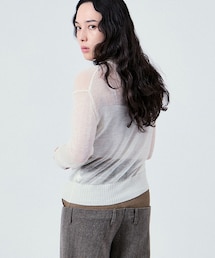 ADAM ET ROPE' | SHEER LONG SLEEVE KNIT UNISEX(ニット/セーター)