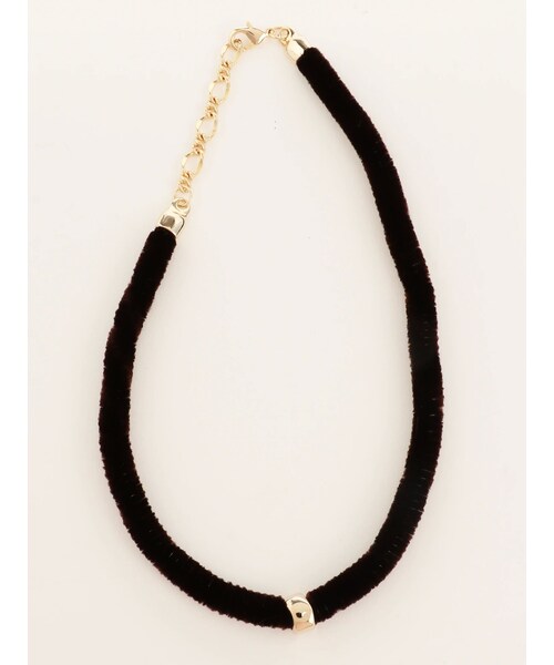 EMODA（エモダ）の「FAKE FUR STRING NC（ネックレス・レディース・ブラック/ブラウン・F）」の6枚目の写真