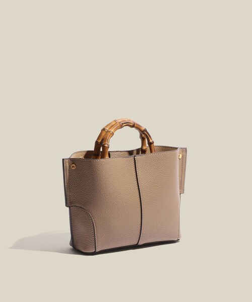 ROPE'（ロペ）の「【E'POR】BAMBOO BAG Mini/超軽量・26SSS新色追加（ハンドバッグ・レディース・ブラック系/オフホワイト/ベージュ系/キミドリ・F）」の3枚目の写真