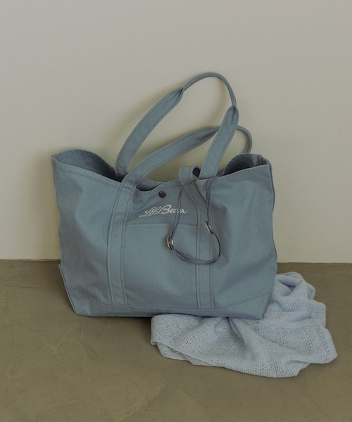 ADAM ET ROPE'（アダムエロペ）の「【J'aDoRe・店舗限定】【L.L.Bean for SALON（エル・エル・ビーン）】別注middle grocery tote（トートバッグ・レディース・ブラウン系/サックス/ローズピンク/ピンク系/イエロー系・F）」の12枚目の写真
