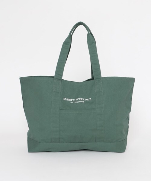 URBAN RESEARCH Sonny Label（アーバンリサーチサニーレーベル）の「SLEEPY WEEKDAY TOTEBAG（トートバッグ・レディース・BRN×NVY/GREEN/NAVY・One）」の13枚目の写真