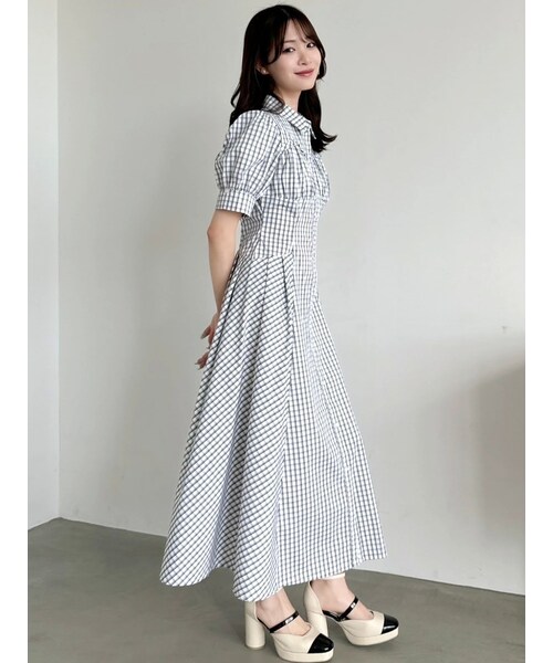 新品タグ付dazzlin POLOBCS ダズリンコラボ シャツワンピース M POLOBCSコラボ/再生産】レイヤードポロワンピース[品番