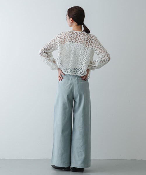 SENSE OF PLACE by URBAN RESEARCH(センスオブプレイスバイアーバンリサーチ)の「デニムライクスラックス(デニムパンツ・レディース・ONE WASH/BLACK/L.INDIGO・S/M)」の20枚目の写真