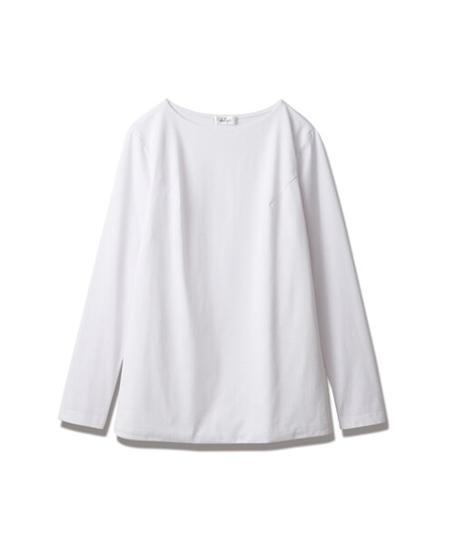 nissen（ニッセン）の「前身2枚重ね長袖カットソー（Tシャツ/カットソー・レディース・オフホワイト/黒/サックス・MTT/LTT/LLTT/3LTT/4LTT/5LTT）」の4枚目の写真