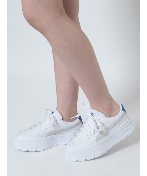 RUNWAY channel SELECTION（ランウェイチャンネルセレクション）の「【PUMA】メイズ スタック ウィメンズ（スニーカー・レディース・ホワイト/ブラック/ベージュ・22.5/23.5/24.5）」の19枚目の写真