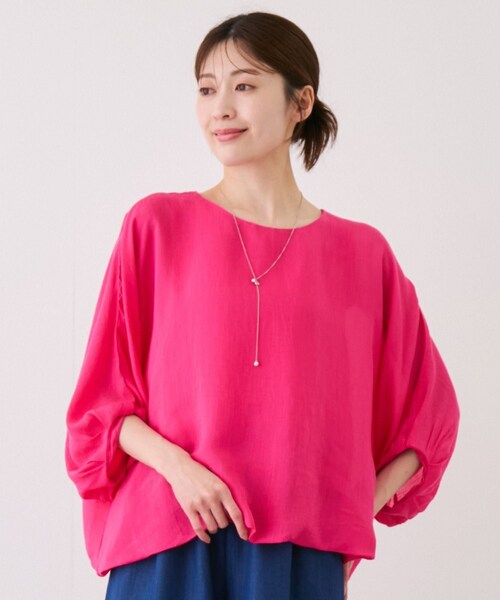 Jayro(ジャイロ)の「バルーンブラウス(シャツ/ブラウス・レディース・ブラック/オフホワイト/ネイビー/ブルー系/ピンク・F)」の5枚目の写真