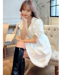 RESEXXY | ドレープミニシャツワンピース(シャツワンピース)