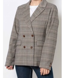GYDA | 【セットアップ着用可】グレンチェック ダブルテーラードジャケット(テーラードジャケット)
