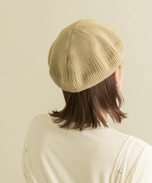 KBF(ケイビーエフ)の「ニットベレー帽(ハンチング/ベレー帽・レディース・CHARCOAL/BEIGE・one)」の13枚目の写真
