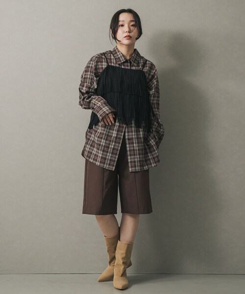 SENSE OF PLACE by URBAN RESEARCH(センスオブプレイスバイアーバンリサーチ)の「ワイドシャフトミドルブーツ(ブーツ・レディース・BLACK/BEIGE・S/M/L)」の22枚目の写真