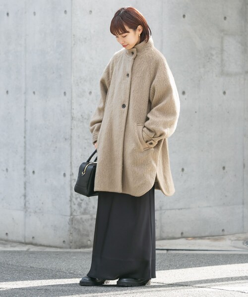 URBAN RESEARCH(アーバンリサーチ)の「バルカラーシャギーコート(テーラードジャケット・レディース・BEIGE/L.BLUE・FREE)」の7枚目の写真