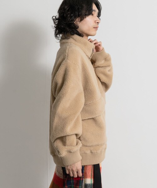 THE GOODLAND MARKET（ザグッドランドマーケット）の「AIGLE　ジップアップ シェルパフリース（ブルゾン・レディース・NOIR/OSIER・S/L）」の15枚目の写真