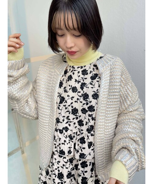 Foilニットカーディガン