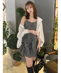 dazzlin | ギャザーリボンミニワンピース(ワンピース)