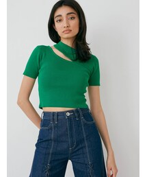 GYDA | デコルテオープンリブニットトップス(ニット/セーター)