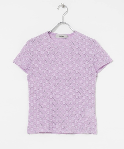 URBAN RESEARCH（アーバンリサーチ）の「KLOKE　Ruse Top（Tシャツ/カットソー・レディース・Cream/Lilac・S）」の2枚目の写真