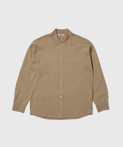 ADAM ET ROPE'(アダムエロペ)の「【AURALEE/オーラリー】HIGH GAUGE TUSSAH SILK KNIT CARDIGAN(カーディガン/ボレロ・メンズ・キナリ/カーキ・3/4)」の5枚目の写真