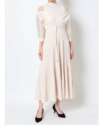 MERCURYDUO | 異素材ドッキングフレアニットワンピース(ワンピース)