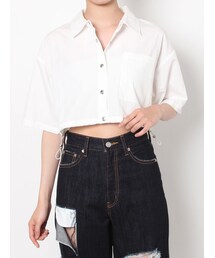 EVRIS | ドロストハーフスリーブショートシャツ(シャツ/ブラウス)