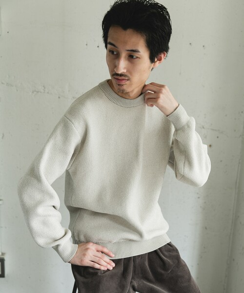 URBAN RESEARCH DOORS(アーバンリサーチドアーズ)の「ジャガードモールニットプルオーバー(ニット/セーター・メンズ・GREIGE/BLUE/OLIVEBROWN/BLACK・M/L)」の5枚目の写真