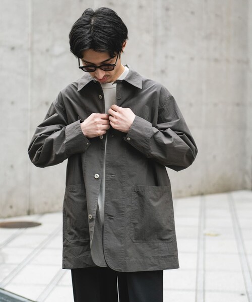 URBAN RESEARCH DOORS（アーバンリサーチドアーズ）の「バイオウォッシュ カバーオール ミドルジャケット（カバーオール・メンズ・GREIGE/CHARCOAL・M/L）」の12枚目の写真