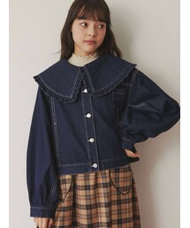 merry jenny | フリルカラーデニムジャケット(デニムジャケット)