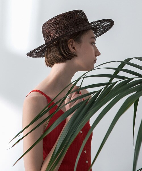 SENSE OF PLACE by URBAN RESEARCH(センスオブプレイスバイアーバンリサーチ)の「スカシアミハット(キャップ・レディース・BROWN/IVORY/BLACK・One)」の3枚目の写真