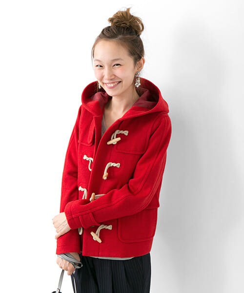 URBAN RESEARCH（アーバンリサーチ）の「ショートダッフルコート（ダッフルコート・レディース・BLUE/CHARCOAL/RED・FREE）」の9枚目の写真